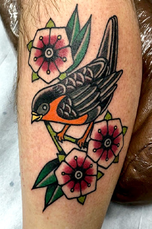 Tattoo tagged with: robin, small, animal, watercolor, tiny, bird, ifttt,  little, shoulder blade, medium size, taniacatclaw, sketch work |  inked-app.com