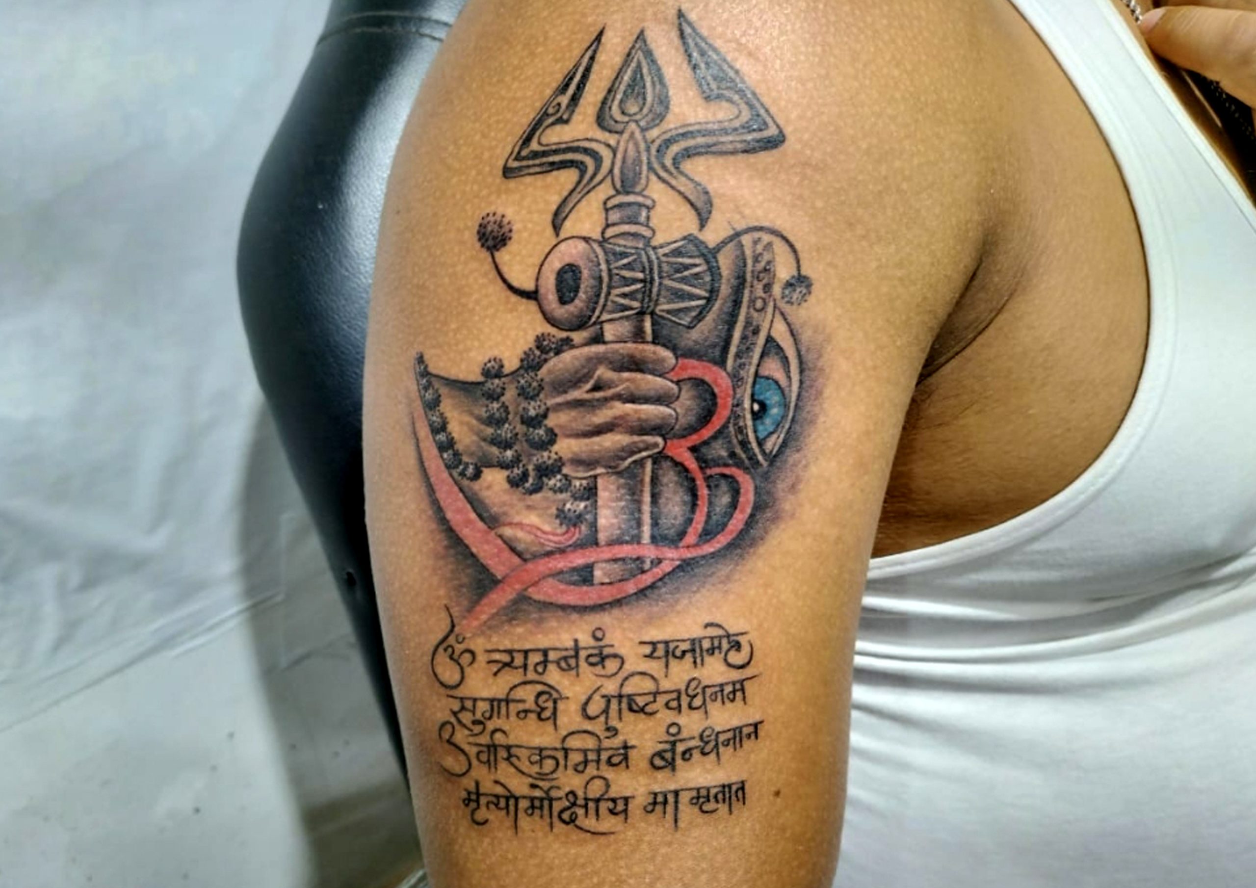 Shiv Trishul Damru with Snake Temporary Waterproof Tattoo For Men and Women   Amazonin Beauty