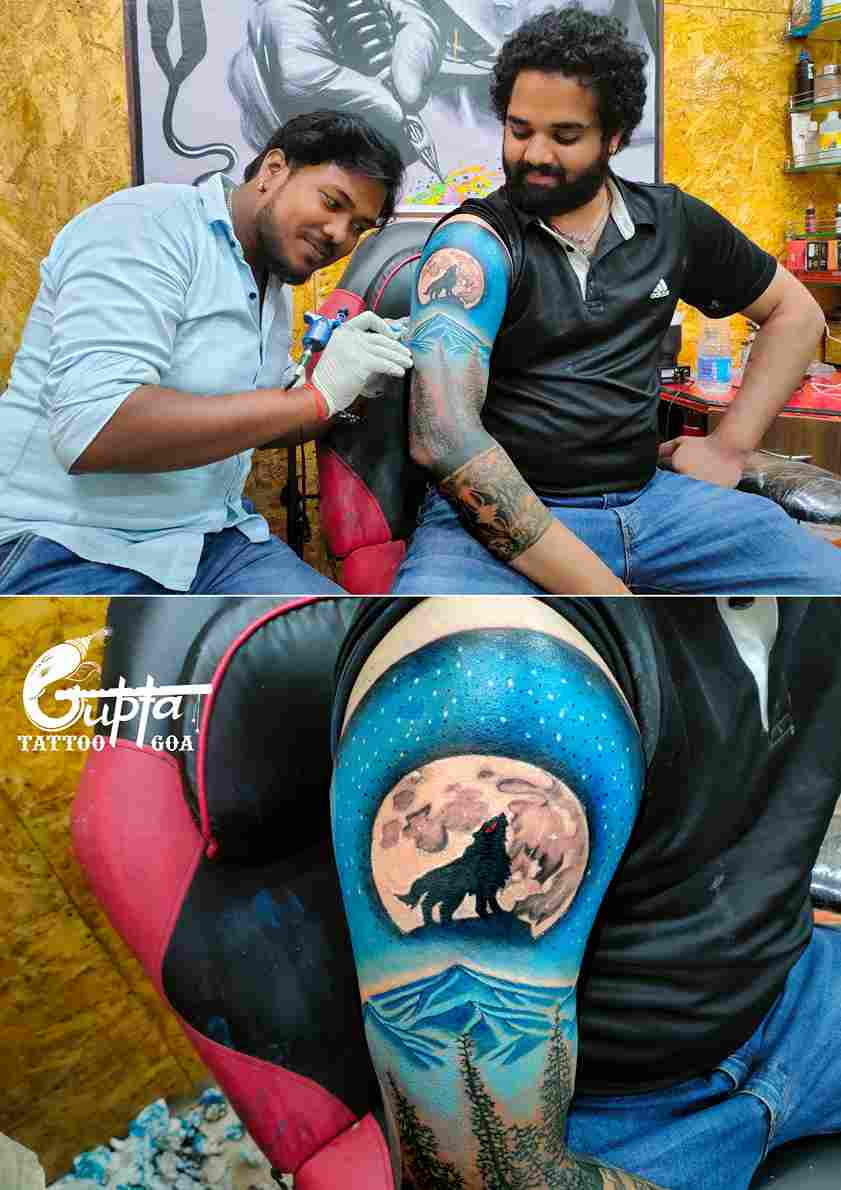 Portrait Tattoo by Mukesh Waghela The Best Tattoo Artist In Goa At Moksha Tattoo  Studio Goa India  Best Tattoo Artist in Goa Safe Hygienic 1 Best Tattoo  Studio In Goa India